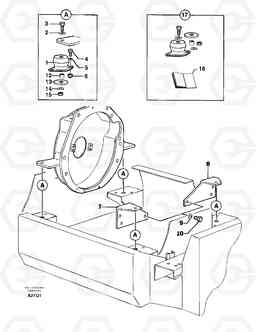 24354 Engine mounts EC14 TYPE 246, 271, Volvo Construction Equipment