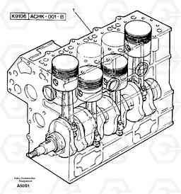 14633 Short engine EW50 TYPE 256, Volvo Construction Equipment