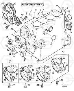 6188 Cylinder block EC50VV TYPE 247, Volvo Construction Equipment