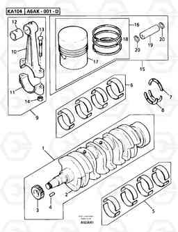 101757 Crankshaft , pistons and connecting rods EC50 TYPE 247, Volvo Construction Equipment