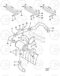 3487 Air filter EW70 TYPE 262, Volvo Construction Equipment