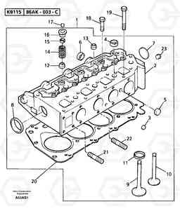 14636 Cylinder head EW50 TYPE 256, Volvo Construction Equipment