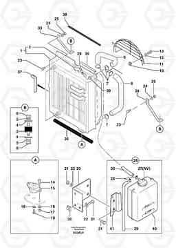 89583 Radiator ( water ) / oil cooler EC70 TYPE 233, Volvo Construction Equipment