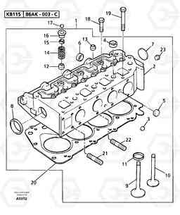 6186 Cylinder head EC50VV TYPE 247, Volvo Construction Equipment