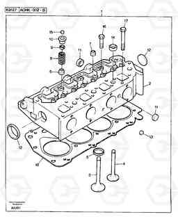 14635 Cylinder head EW50 TYPE 256, Volvo Construction Equipment