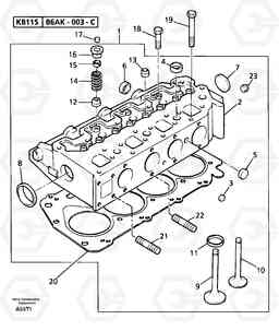 15003 Cylinder head EW50VV TYPE 256, Volvo Construction Equipment