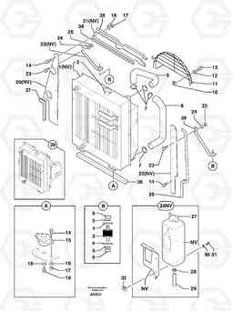 97498 Radiator ( water ) / oil cooler EW70 TYPE 262, Volvo Construction Equipment
