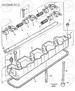 14641 Rocker arm shaft EW50 TYPE 256, Volvo Construction Equipment