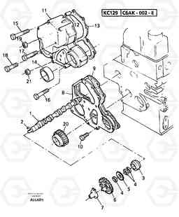 14542 Timing gear and camshaft EC50 TYPE 247, Volvo Construction Equipment