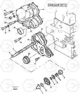 14541 Timing gear and camshaft EC50 TYPE 247, Volvo Construction Equipment