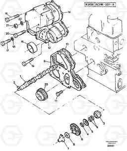 13969 Timing gear and camshaft EW50 TYPE 256, Volvo Construction Equipment