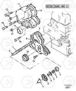 15280 Timing gear and camshaft EW50VV TYPE 256, Volvo Construction Equipment