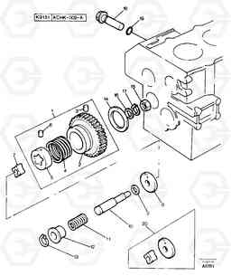 14550 Lubrication oil pump and discharge valve EC50 TYPE 247, Volvo Construction Equipment