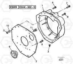14544 Flywheel housing EC50 TYPE 247, Volvo Construction Equipment