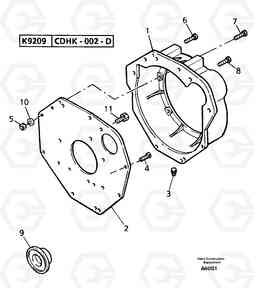 14928 Flywheel housing EW50 TYPE 256, Volvo Construction Equipment