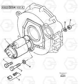 6448 Starter motor installation EC50VV TYPE 247, Volvo Construction Equipment