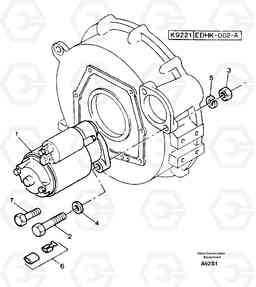 10563 Starter motor installation EW50 TYPE 256, Volvo Construction Equipment