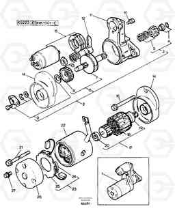 8682 Starter motor EC50 TYPE 247, Volvo Construction Equipment