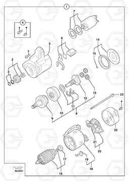 101301 Starter motor EC50VV TYPE 247, Volvo Construction Equipment