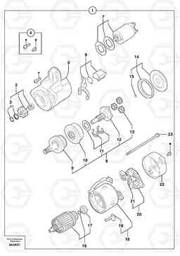 103498 Starter motor EW50 TYPE 256, Volvo Construction Equipment