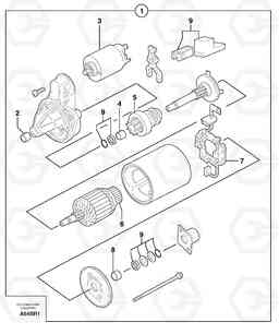 6449 Starter motor EC50VV TYPE 247, Volvo Construction Equipment