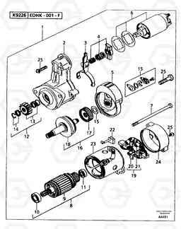 102884 Starter motor EW50 TYPE 256, Volvo Construction Equipment