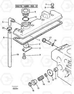 14536 Lubrication oil filler and breather EC50 TYPE 247, Volvo Construction Equipment