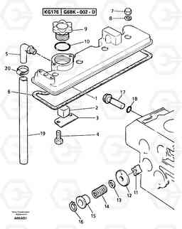 14638 Lubrication oil filler and breather EW50 TYPE 256, Volvo Construction Equipment