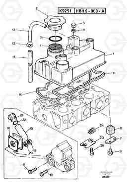 14531 Lubrication oil filler and breather EC50 TYPE 247, Volvo Construction Equipment