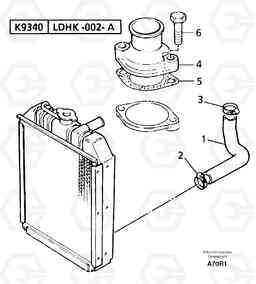 6440 Water outlet and inlet EC50VV TYPE 247, Volvo Construction Equipment