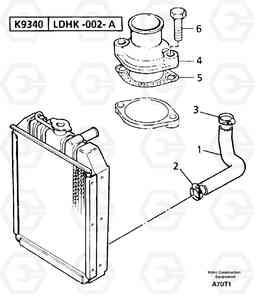 26038 Water outlet and inlet EW50VV TYPE 256, Volvo Construction Equipment