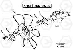 12783 Fan and spacer EW50 TYPE 256, Volvo Construction Equipment