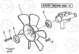 12782 Fan and spacer EW50 TYPE 256, Volvo Construction Equipment