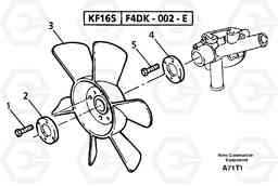 30003 Fan and spacer EW50VV TYPE 256, Volvo Construction Equipment