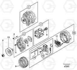 10560 Alternator EW50 TYPE 256, Volvo Construction Equipment