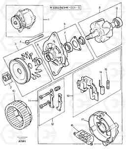 103324 Alternator EC50 TYPE 247, Volvo Construction Equipment