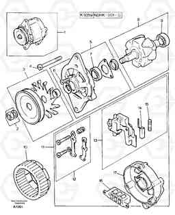 101609 Alternator EW50 TYPE 256, Volvo Construction Equipment