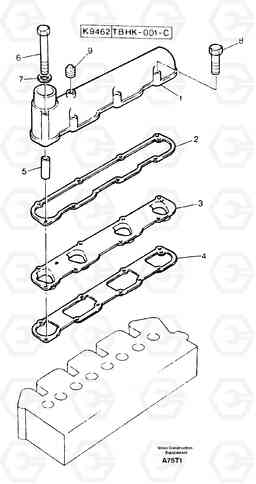 13968 Intake manifold EW50VV TYPE 256, Volvo Construction Equipment