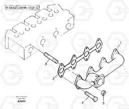 14562 Exhaust manifold EC50 TYPE 247, Volvo Construction Equipment