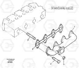 12766 Exhaust manifold EW50 TYPE 256, Volvo Construction Equipment