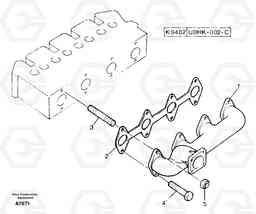 24752 Exhaust manifold EW50VV TYPE 256, Volvo Construction Equipment