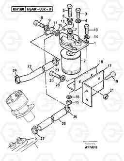 14556 Low pressure fuel system EC50 TYPE 247, Volvo Construction Equipment