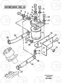 11490 Low pressure fuel system EW50 TYPE 256, Volvo Construction Equipment