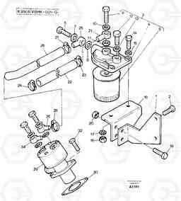 14555 Low pressure fuel system EC50 TYPE 247, Volvo Construction Equipment