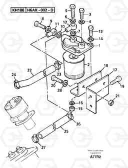 6412 Low pressure fuel system EC50VV TYPE 247, Volvo Construction Equipment