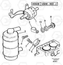 24741 Low pressure fuel system EW50VV TYPE 256, Volvo Construction Equipment