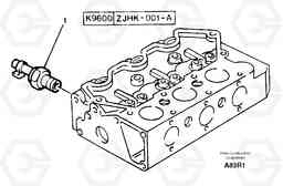 14549 Lubrication oil pressure switch and gauge EC50 TYPE 247, Volvo Construction Equipment