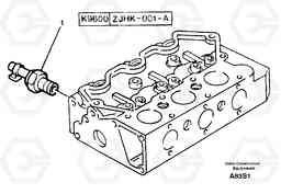 11480 Lubrication oil pressure switch and gauge EW50 TYPE 256, Volvo Construction Equipment