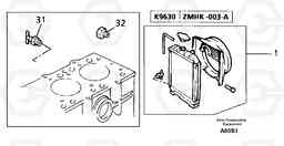 69854 Radiator ( water ) EW50 TYPE 256, Volvo Construction Equipment