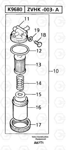 24745 Sediment bowl EW50VV TYPE 256, Volvo Construction Equipment